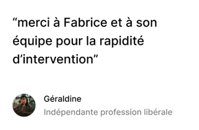 commentaire client Géraldine Atlantic Propreté